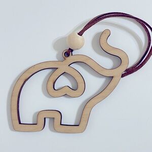 New The Unbreakable Bond Of Sisterhood Elephant Laser Cut Balsa Wood Ornament